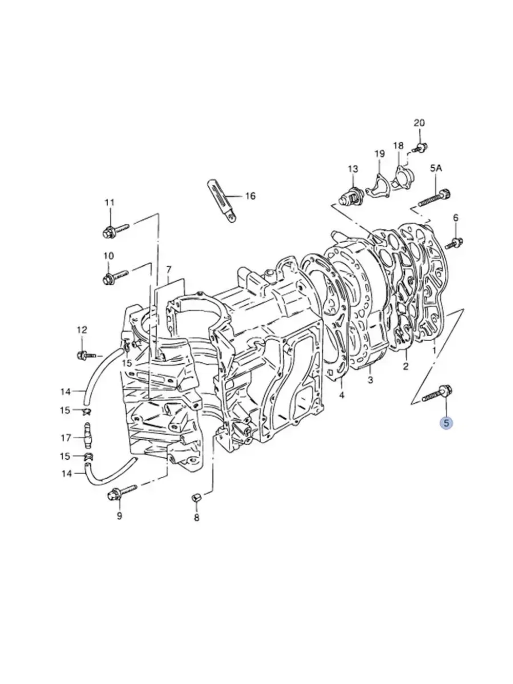 Болт для лодочных моторов 01560-08657-000