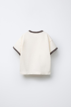 ZARA ФУТБОЛКА С ВЫШИВКОЙ MIFFY ©, ЭКРЮ