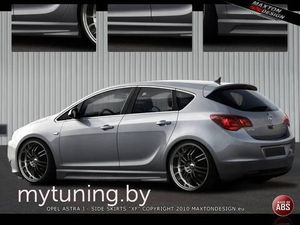 Накладки на пороги для Opel Astra