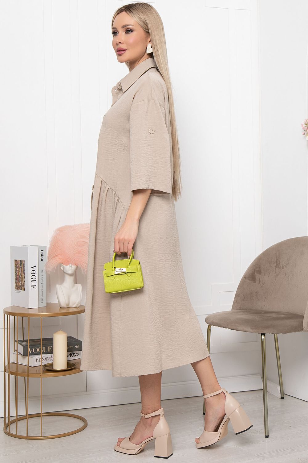 Платье "Индира" (беж) НЬЮ П5940 LT Collection (Акция)