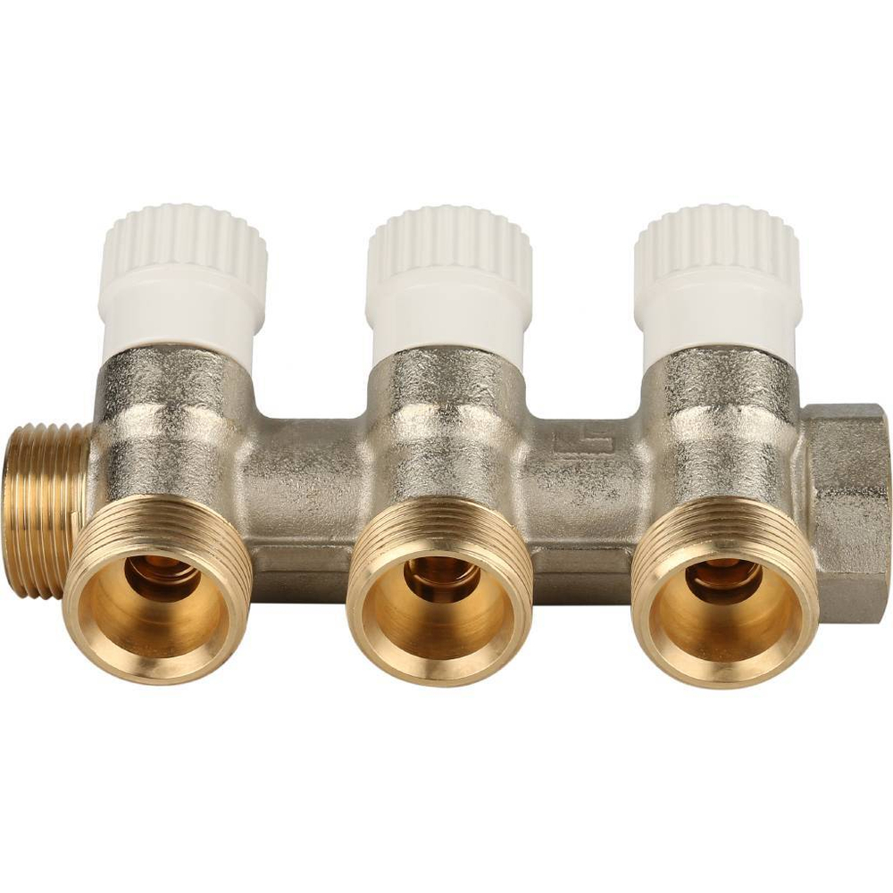 Коллектор распределительный STOUT 3/4" на три отвода 3/4" евроконус