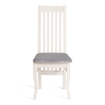 Стул DOLCE мягкое сидение бук, 40х46х100см, ivory white, велюр Tenerife Ultimate grey