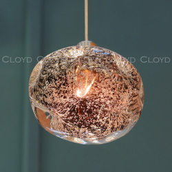 Подвесной светильник Cloyd VOCAL-A P1 / хром - розовое стекло (арт.11346)