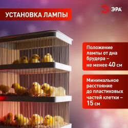 Инфракрасная лампа ЭРА FITO-200W-НQ керамическая серии CeramiHeat модель RX для брудера, рептилий 200 Вт Е27 | Инфракрасные лампы
