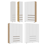 Шкаф Woodville Элла ШК 05 белый, дуб крафт золото