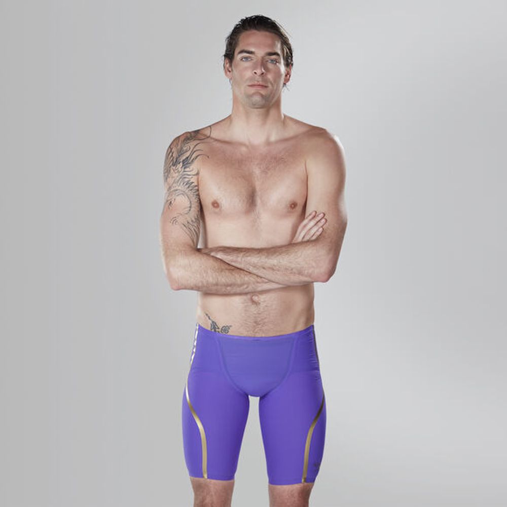 2017 SPEEDO FASTSKIN LZR Racer X High Waist Jammer violet gold