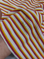 Капитоний/ Полоска красно/желтая (брак: встречается грязь по всему полотну)