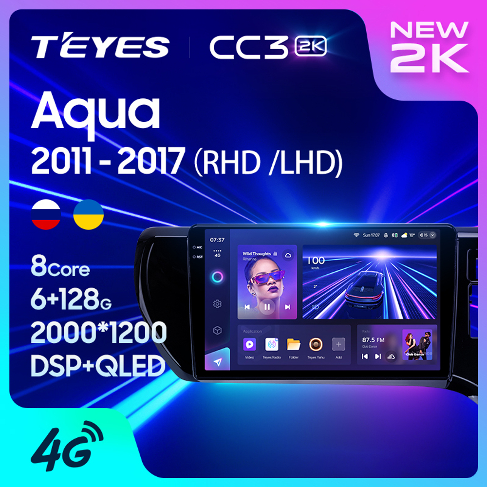 Teyes CC3 2K 9"для Toyota Aqua 2011-2017