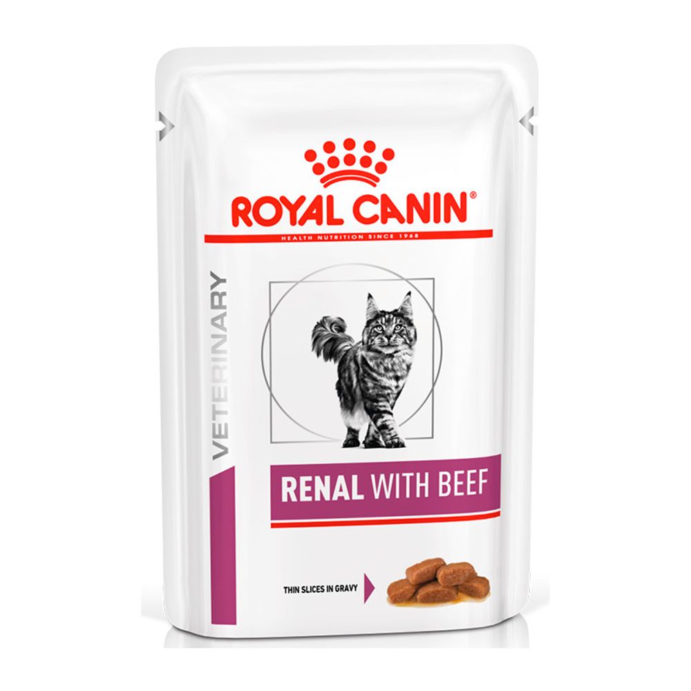 Royal Canin Renal Feline Пауч для кошек с почечной недостаточностью, говядина, 85гр