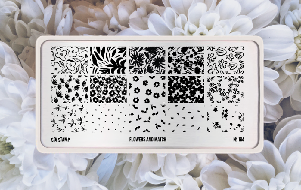 Пластина для стемпинга Go! Stamp  184 Flowers and Match