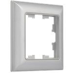 BRITE Рамка 1-местная РУ-1-Бр алюминий/алюминий IEK