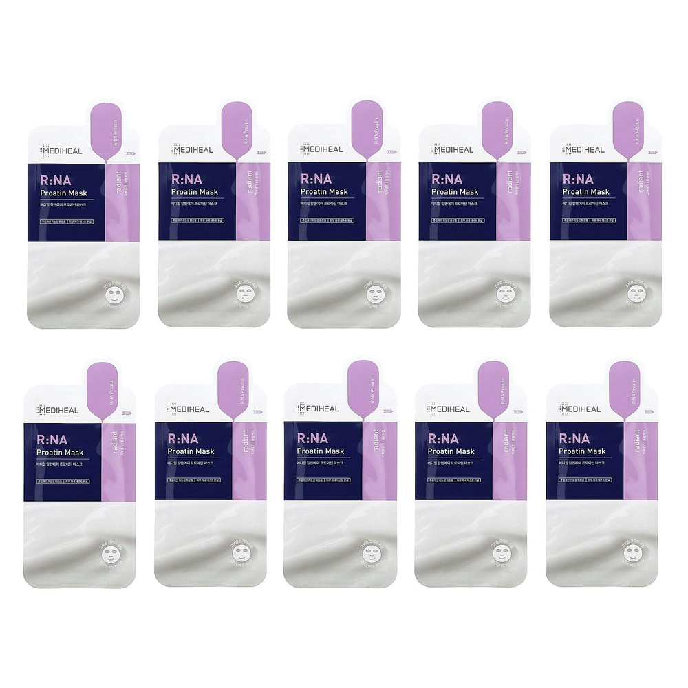 MEDIHEAL, R: маска для лица с протеином NA, 10 шт., По 25 мл (0,84 жидк. унц.)