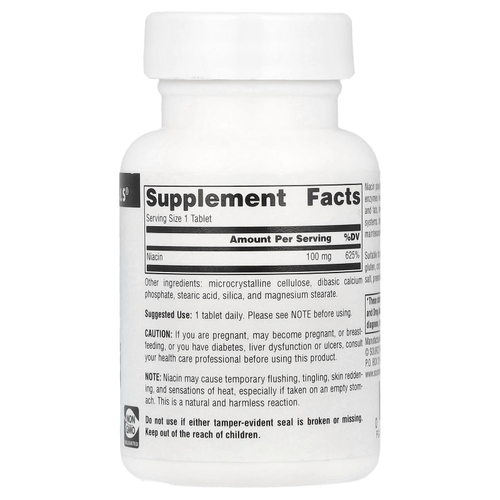 Source Naturals, Ниацин, 100 мг, 100 таблеток