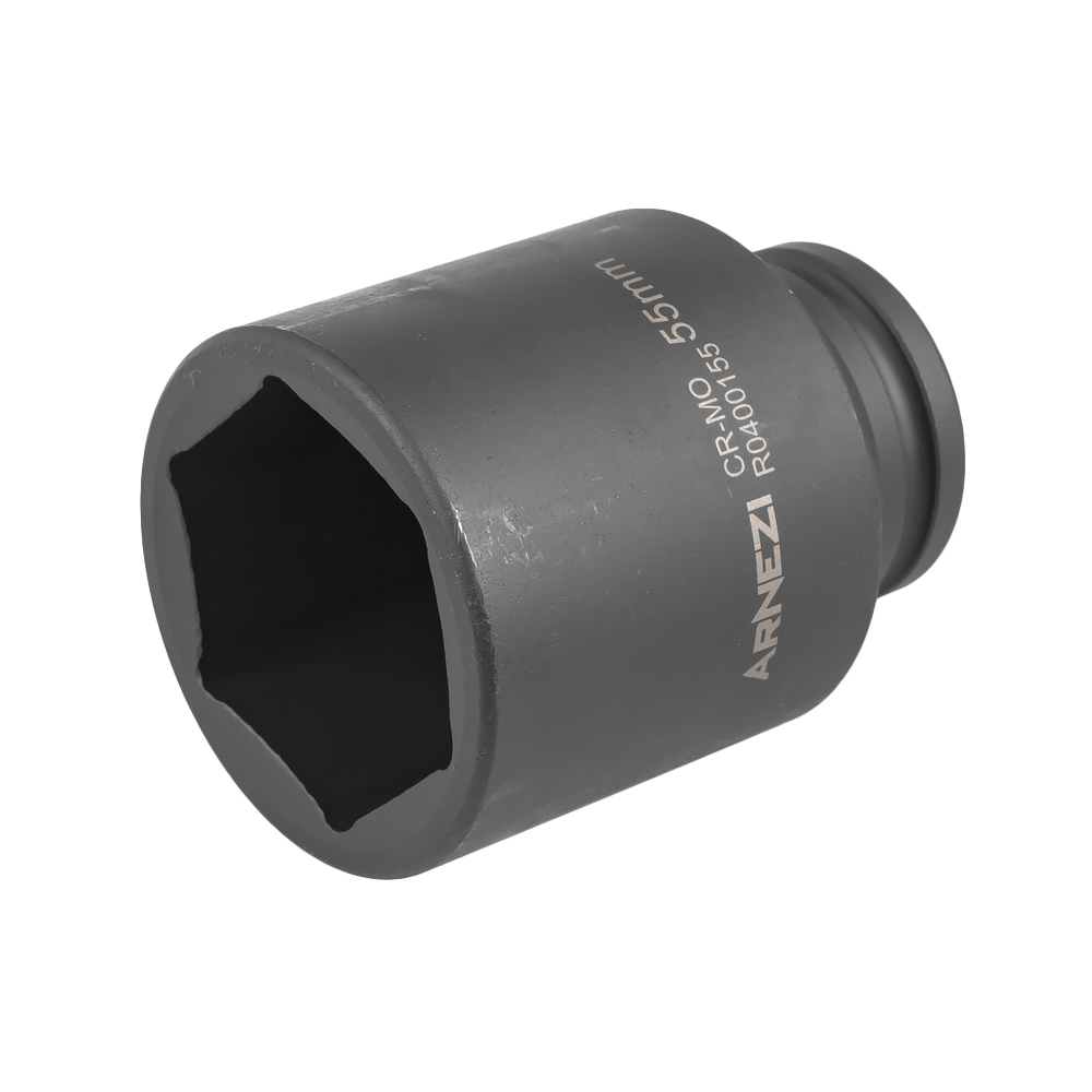 Головка ударная 3/4" 6-гр. 55 мм Cr-Mo удлиненная, на холдере ARNEZI R0400155