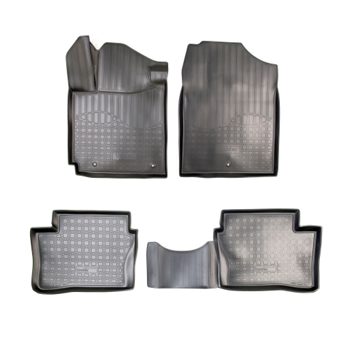 Ковры в салон Norplast/Unidec для Kia Picanto в кузове JA (2017-)Полиуретан,Черный, арт.NPA11-C43-360