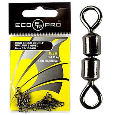 Вертлюг двойной EcoPro EP-104-06  30кг 10шт Black Nickel