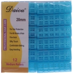 Бигуди пластмассовые с зажимом 12шт, цвет микс, d=20мм