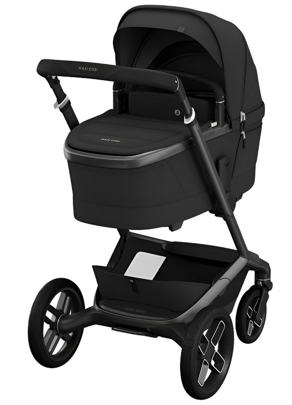 Детская коляска Maxi-Cosi Fame 3 в 1 с автокреслом Coral 360 Essential grey Twillic Black/Черный