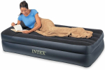 INTEX Кровать надувная флок Твин, 99х191х42см, с высоким подголовником, встр.электронасос, 64122NP