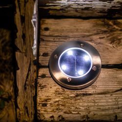 USL-F-171-PT130 INGROUND Садовый светильник на солнечной батарее. 4 светодиода. Белый свет. 1xАА Ni-Mh аккумулятор в-к. IP44. TM Uniel.