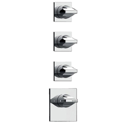 Bossini Apice термостат высокой пропускной способности от 3 до 6 выходов, индивидуальные накладки для горизонтальной или вертикальной установки, внешняя часть