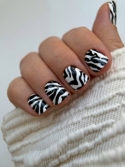 Crazy Manic Плёнки для ногтей для маникюра zebra classic