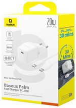 Зарядное устройство Baseus Palm USB Type-C белый