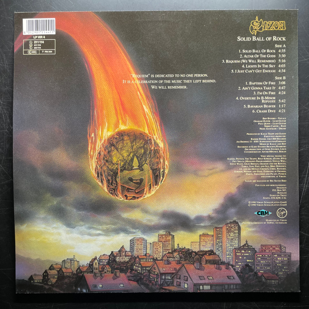 Saxon ‎– Solid Ball Of Rock (Европа 1990г.)