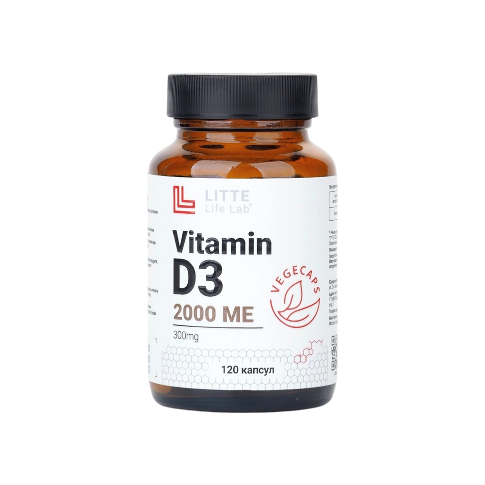 Витамин D3 2000 МЕ Litte Life Lab, 120 капсул