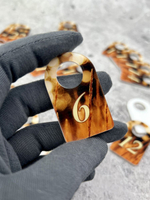 Номерки для ключей акрил 3х5 см