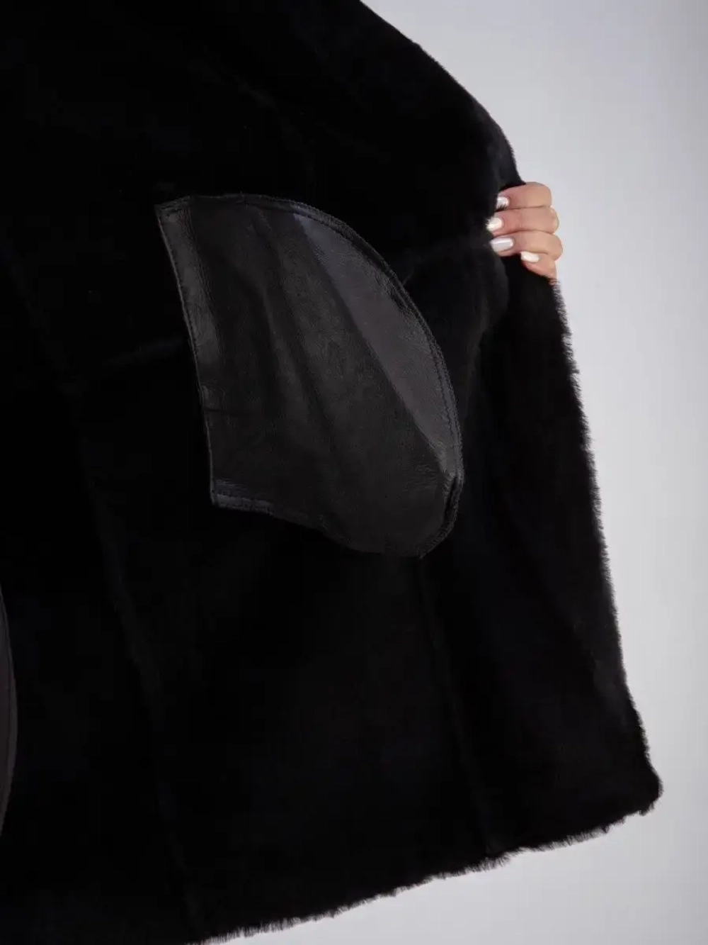 Дубленка натуральная авиатор длинная Турция