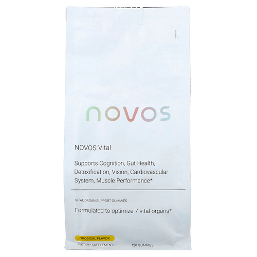 NOVOS, Novos Vital, тропический вкус, 120 жевательных мармеладок