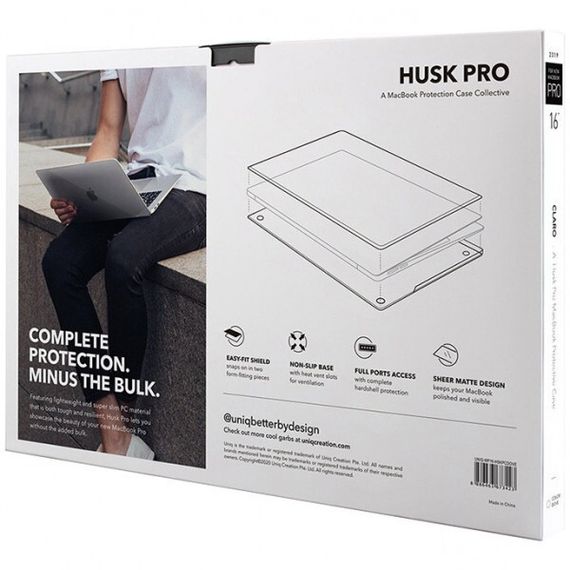 Чехол Uniq HUSK Pro Claro для MacBook Pro 16&quot;, прозрачный матовый (MP16-HSKPCDOVE)