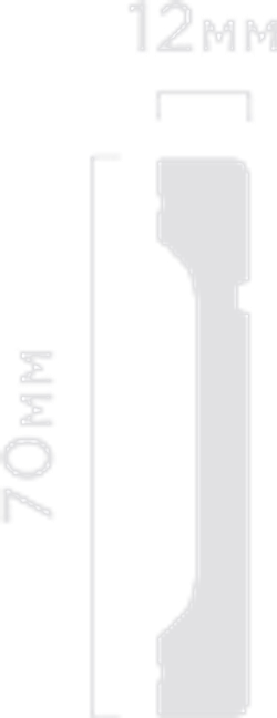 Плинтус HiWood, 70x12 мм