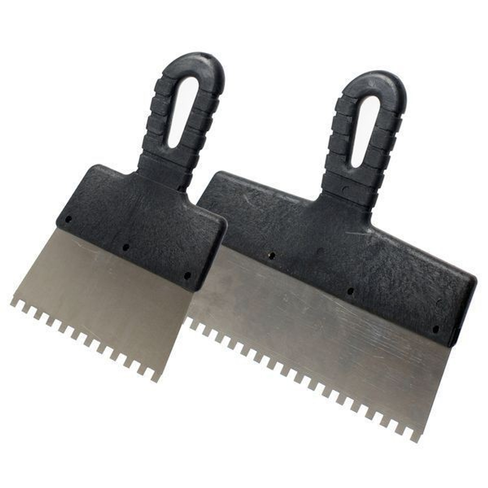 Шпатель нерж.с пласт.руч.250мм зуб 6х6мм(12-1-116)