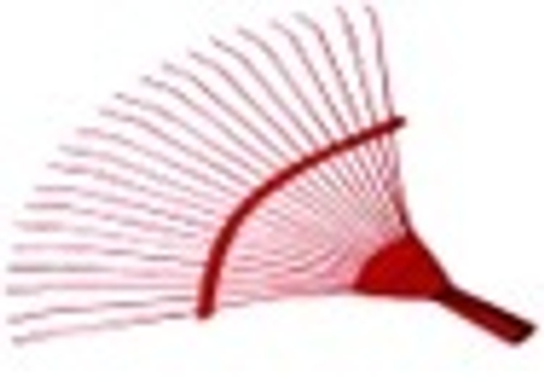 Грабли веерные  пластинчатые  порошковой окраски  20 - 22 зубьев