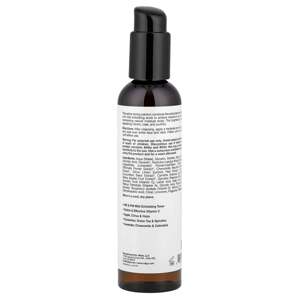 California Gold Nutrition, тонер с витамином C, осветляющий эффект, 177 мл (6 жидк. унций)