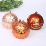 Набор шаров «Winter ice» 10 см + 5 см (15 предметов), Шампань/Шоколад/Янтарь