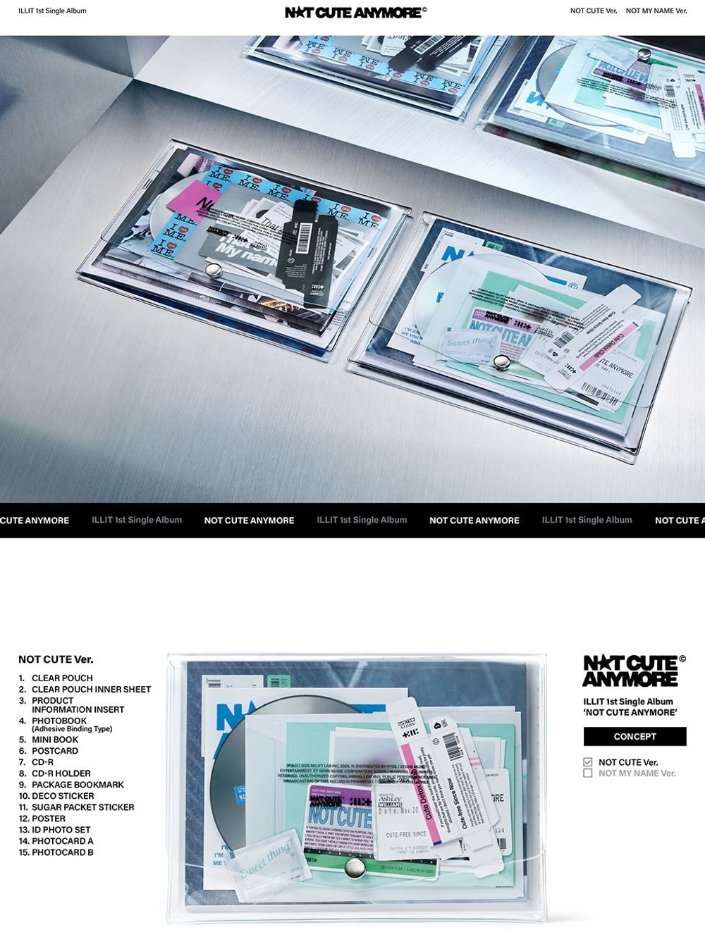 Альбом ILLIT - NOT CUTE ANYMORE 1st Single Album 2 Version SET