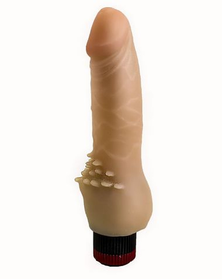 Гелевый вибратор с шипиками для массажа клитора - 17,8 см.