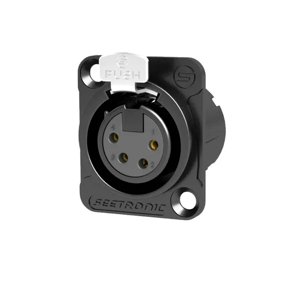 Seetronic MK4F2C-BG Панельный разъём XLR тип D, "мама", 4-контактный