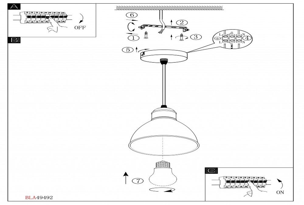 Подвесной светильник Eglo Priddy 1 49492