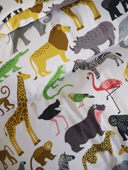 Простынь перкаль Сказка "Зоопарк" 150x215 см