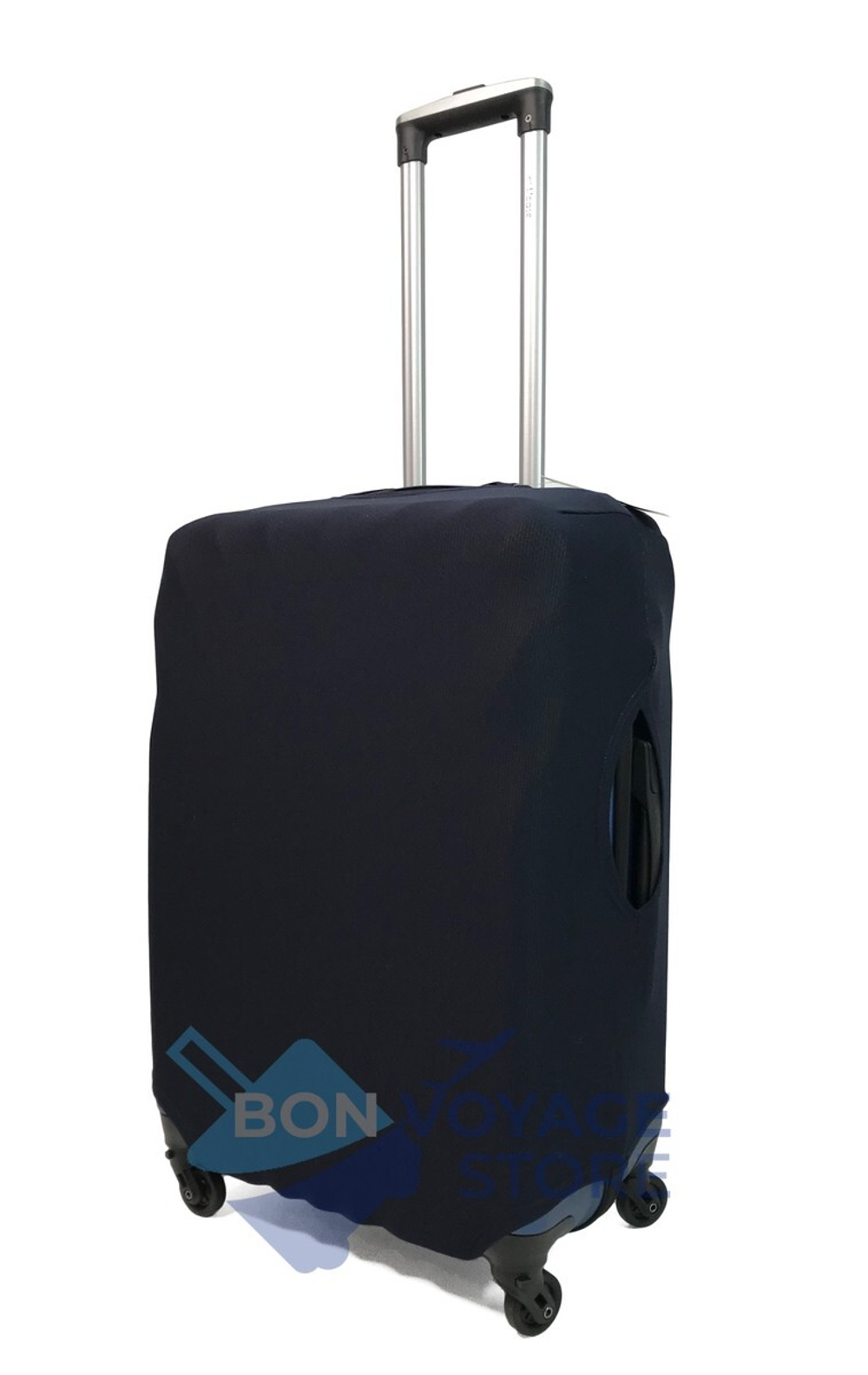 Чехол для чемодана М однотонный темно-синий 01357