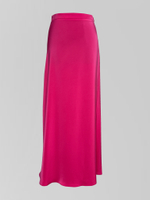 Юбка атласная удлиненная на молнии сбоку