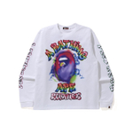 A Bathing Ape X Readymade Spray Wide L S Tee
