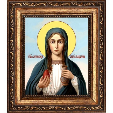 Мария Магдалина Святая равноапостольная. Икона на холсте.