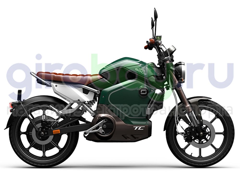 Электромотоцикл WHITE SIBERIA SUPER SOCO TC (Зеленый) фото 1 фото №3