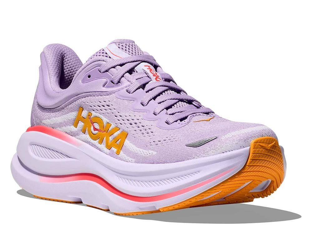 Кроссовки для бега женские Hoka Bondi 9 W Фиолетово-Оранжевые