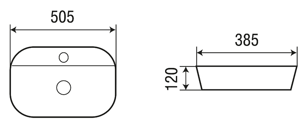 Раковина WeltWasser Elbach 2202 K509 50 10000004548 Мрамор